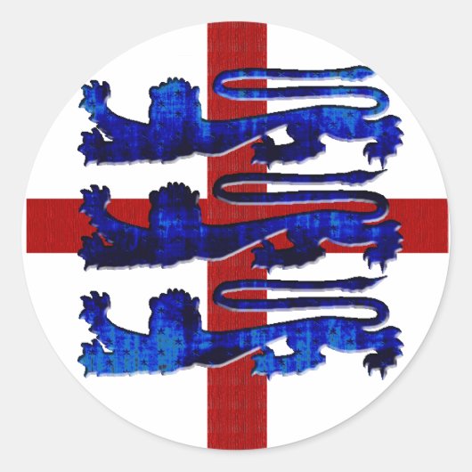 Brasil 2014 - Engeland Futebol Engelse vlag Ronde Sticker (Voorkant)