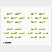 Brasil 3D Ovale Sticker (Vel)