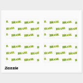Brasil 3D Rechthoekige Sticker (Vel)