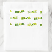 Brasil 3D Rechthoekige Sticker (Tas)
