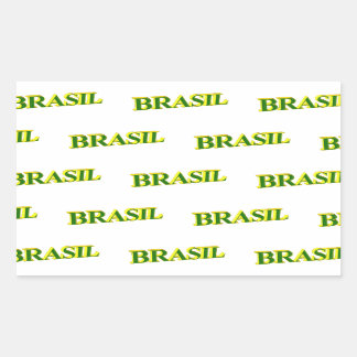 Brasil 3D Rechthoekige Sticker