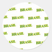 Brasil 3D Ronde Sticker (Voorkant)