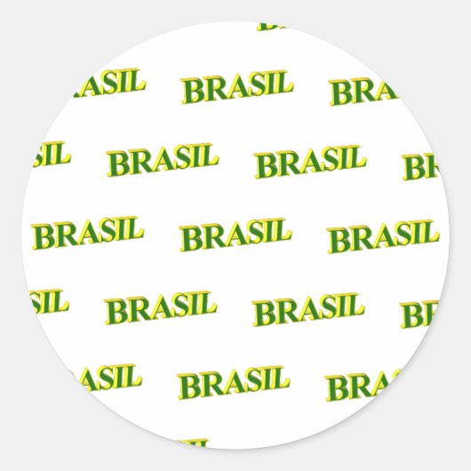 Brasil 3D Ronde Sticker (Voorkant)