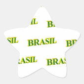 Brasil 3D Ster Sticker (Voorkant)