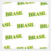 Brasil 3D Vierkante Sticker (Voorkant)