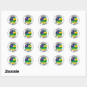 Brasil Aracaju Sergipe SE Bandeira Stamp Ronde Sticker (Vel)