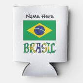 Brasil Bandera Brasil gepersonaliseerd Blikjeskoeler (Voorkant)