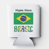 Brasil Bandera Brasil gepersonaliseerd Blikjeskoeler (Achterkant)