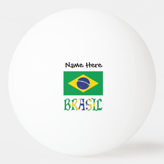 Brasil Bandera Brasil gepersonaliseerd Pingpongbal (Voorkant)