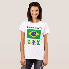 Brasil Bandera Brasil gepersonaliseerd T-shirt