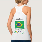 Brasil Bandera Brasil gepersonaliseerd Tanktop (Achterkant)