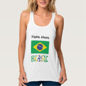 Brasil Bandera Brasil gepersonaliseerd Tanktop (Voorkant)