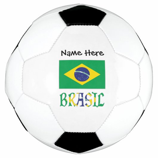 Brasil Bandiera Brazilië gepersonaliseerd Voetbal (Voorkant)
