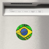 Brasil Brazil brazilian flag Magneet (Insitu (Vaatwasser))
