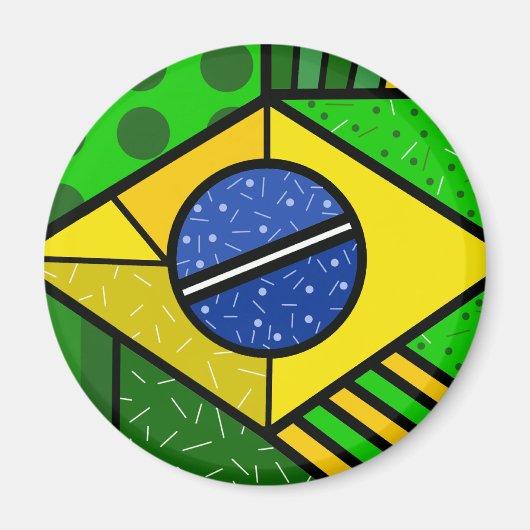 Brasil Brazil brazilian flag Magneet (Voorkant)