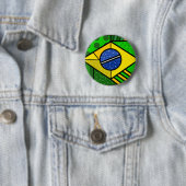 Brasil Brazil brazilian flag Ronde Button 5,7 Cm (In situ)