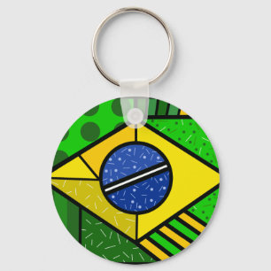 Brasil Braziliaanse vlag Sleutelhanger