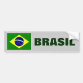 BRASIL - BRAZILIË FLAG BUMPERSTICKER (Voorkant)