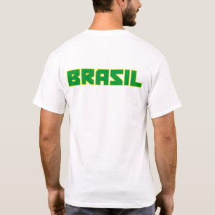 Brasil ( Brazilië ) vetgedrukte tekst en symbool v T-shirt