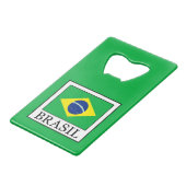 Brasil Creditkaart Flessenopener (Voorkant Gekanteld)