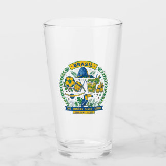 Brasil Culture Badge Cafe Samba Futebol Amazonia Glas