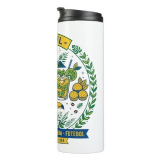 Brasil Culture Badge Cafe Samba Futebol Amazonia Thermosbeker