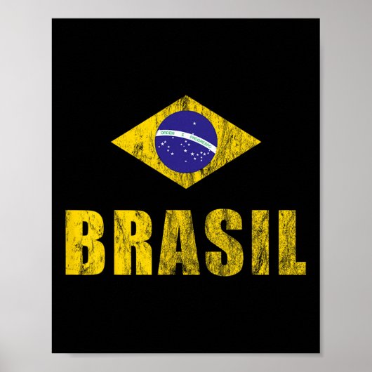 Brasil Design Brazilian Apparel Clothing Outfits F Poster (Voorkant)