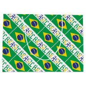 Brasil en Braziliaanse vlag met Jouw naam Groot Cadeauzakje (Achterkant)
