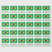 Brasil en Groen en Geel Cadeaupapier (Vlak)