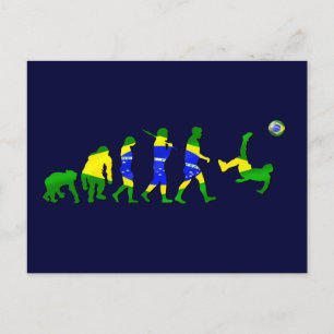 Brasil evolutie van voetbalcadeautjes met football briefkaart