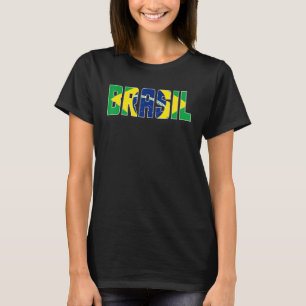Brasil Flag Braziliaanse Voetbal Mannen Vrouwen jo T-shirt