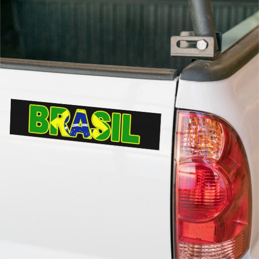 Brasil Flag Bumpersticker (Op Truck)