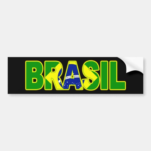 Brasil Flag Bumpersticker (Voorkant)