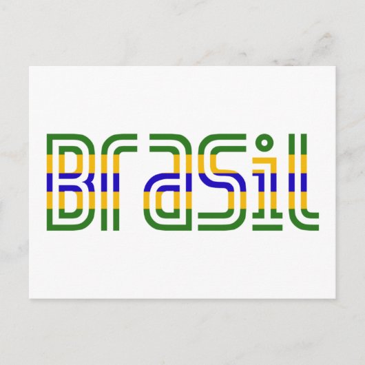 Brasil Flag Colors. Briefkaart (Voorkant)