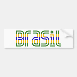 Brasil Flag Colors. Bumpersticker