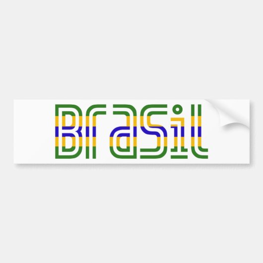 Brasil Flag Colors. Bumpersticker (Voorkant)