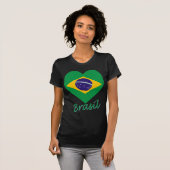 Brasil Flag Heart T-shirt (Voorkant volledig)