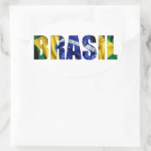 Brasil Flag Ovale Sticker (Tas)