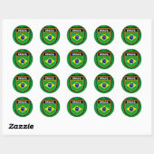 Brasil Flag Ronde Sticker (Vel)