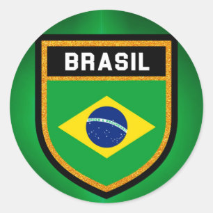 Brasil Flag Ronde Sticker