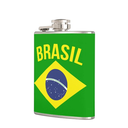Brasil flag slogan hip flaser heupfles (Links)