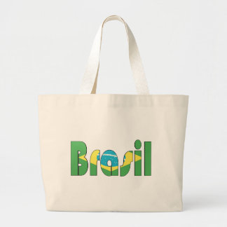 Brasil Flag T-shirt Grote Tote Bag