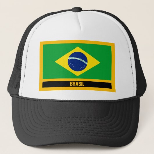 Brasil Flag Trucker Pet (Voorkant)