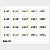 Brasil Flag Vierkante Sticker (Vel)