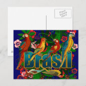 Brasil florale tropische vogels briefkaart (Voorkant / Achterkant)