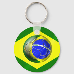 Brasil Futebol Bandeira voetbal vlag Brazilië Sleutelhanger