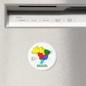 Brasil. Gebieden in kleur Magneet (Insitu (Vaatwasser))