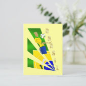 Brasil Graphic Chest control futebol Braziliaanse  Briefkaart (Staand voorkant)