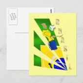 Brasil Graphic Chest control futebol Braziliaanse  Briefkaart (Voorkant / Achterkant)