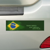 Brasil green and yellow bumpersticker (Op auto)